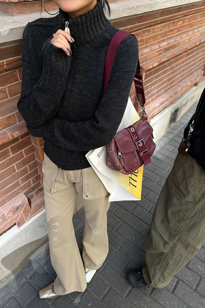 Thick Turtleneck Knit Sweater