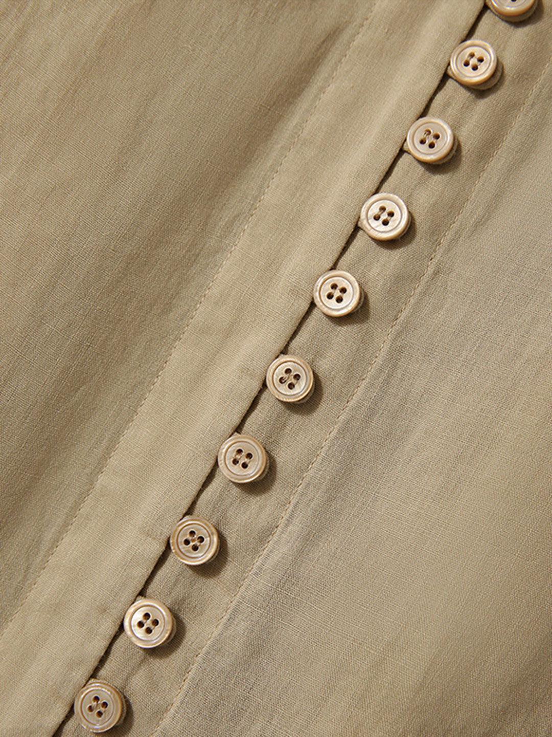 Molly Elegant Puff Sleeve Loose Shirt-Brown