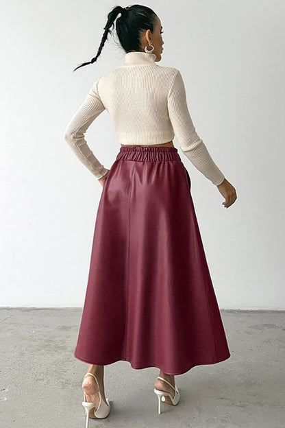 Felice Pu Midi Skirt