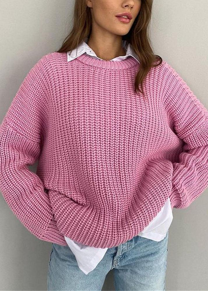 Blush Breeze Knit Pullover
