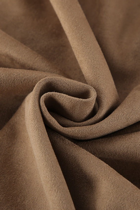 Vintage Khaki Suede Collar Jacket