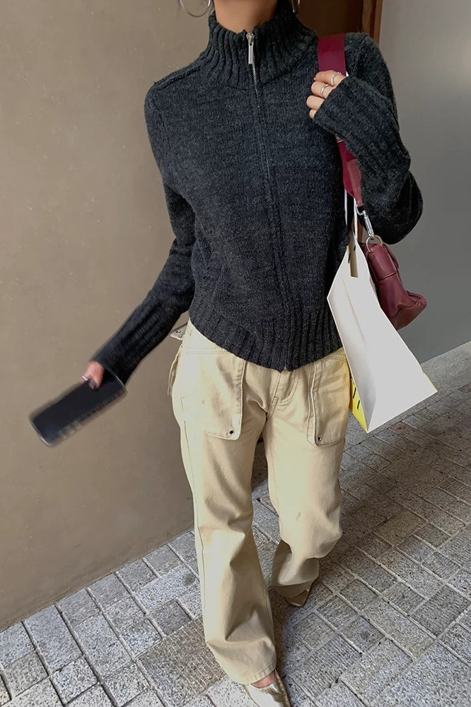 Thick Turtleneck Knit Sweater