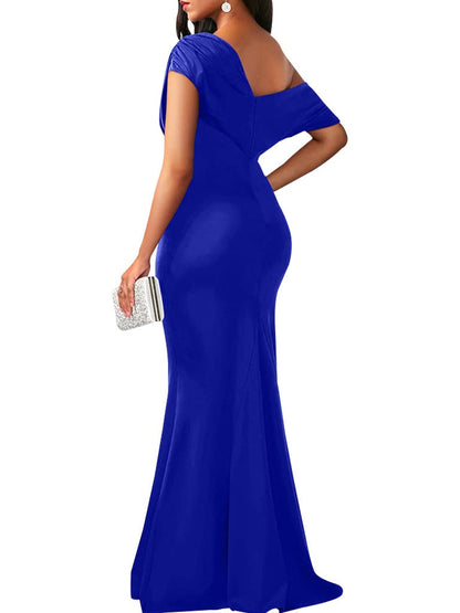 Sleeveless Off-shoulder Bodycon Long Dress