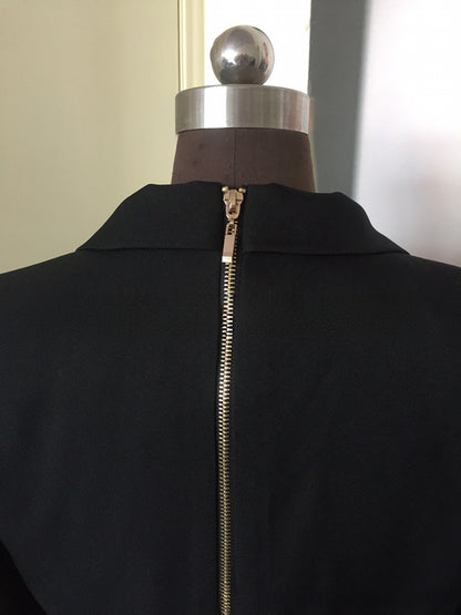 Black Blazer Dress High Slit Long Sleeves Work Office Casual Long Dresses