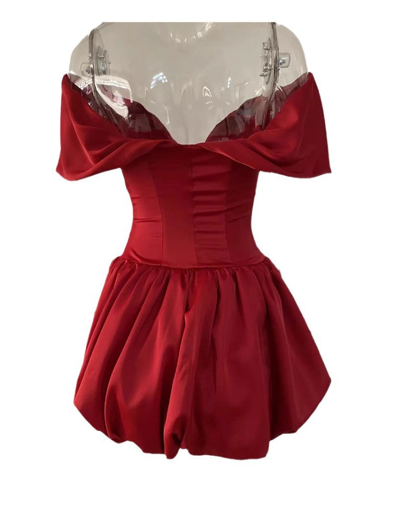 V-Neck Fishbone Bodycon Mini Dress Sexy Party Outfit