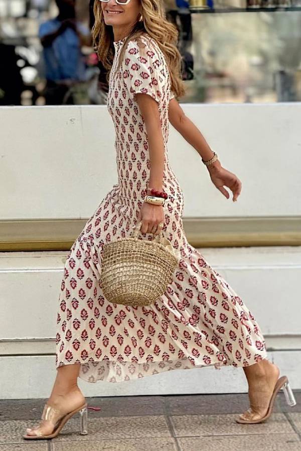 Astrid Honeycomb Maxi Dress