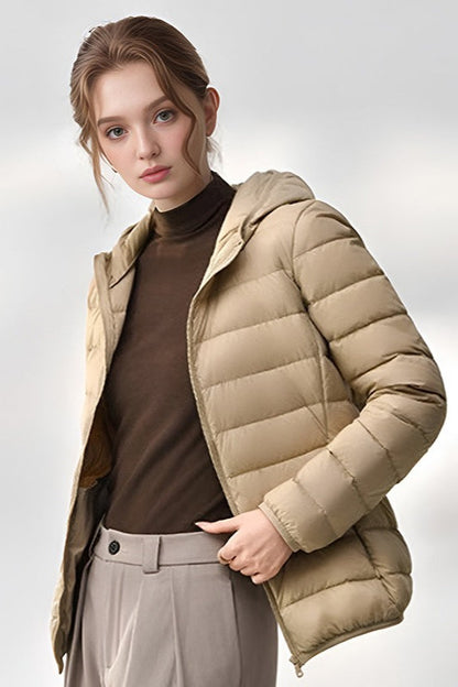 Lightweight Slim Fit Hooded Puffer Jacket
