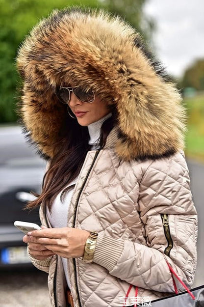 Cropped Casual Hooded Puffer Jacket