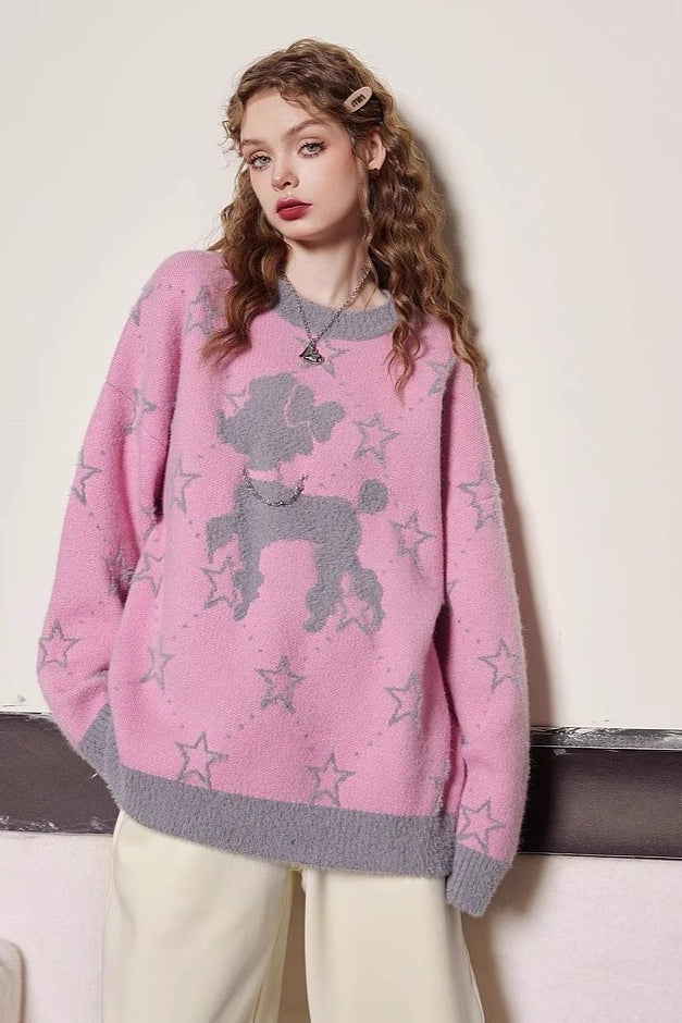 Relaxed Fit Cozy Crewneck Sweater