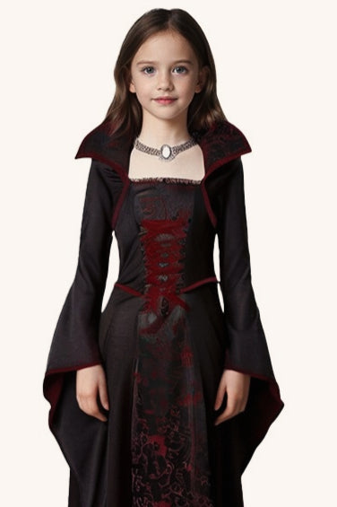 Lace Up Witch Dress Kid Halloween Costume