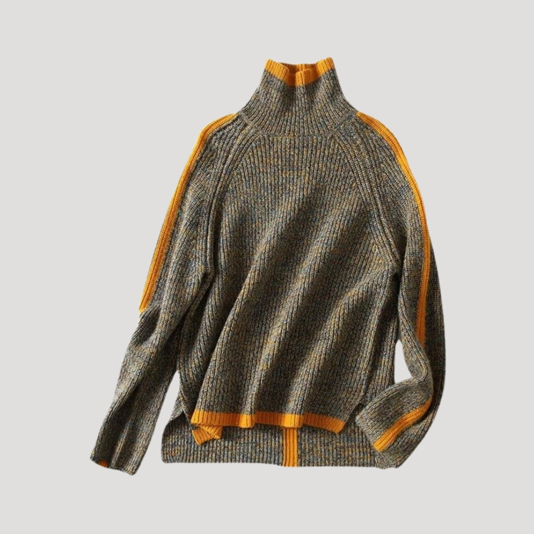 | Women's Ribbed Turtleneck Knit Sweater
