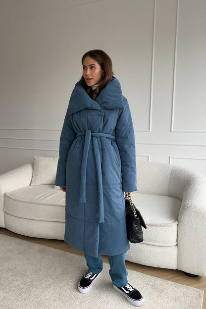 Long Stand Collar Puffer Jacket