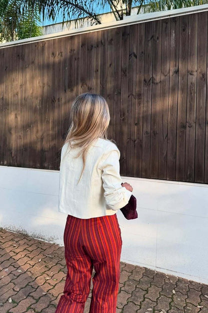 Embroidered Casual Blazer Coat