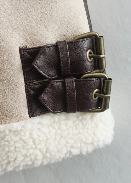 Shearling-Trimmed Sleeveless Cotton Vest