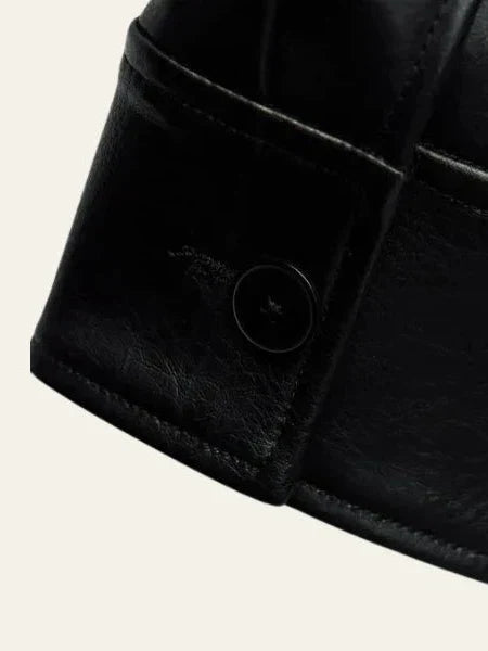 Autumn Faux Leather Bomber Jacket