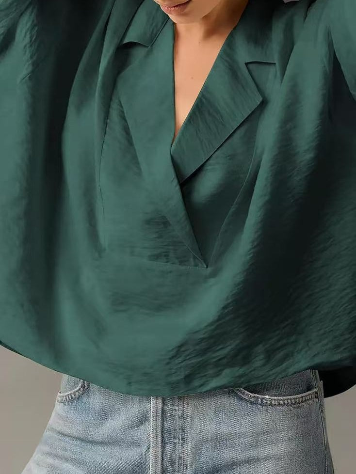 Short-sleeved Collared Casual Loose T-shirt