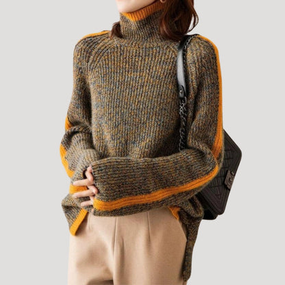 | Women's Ribbed Turtleneck Knit Sweater