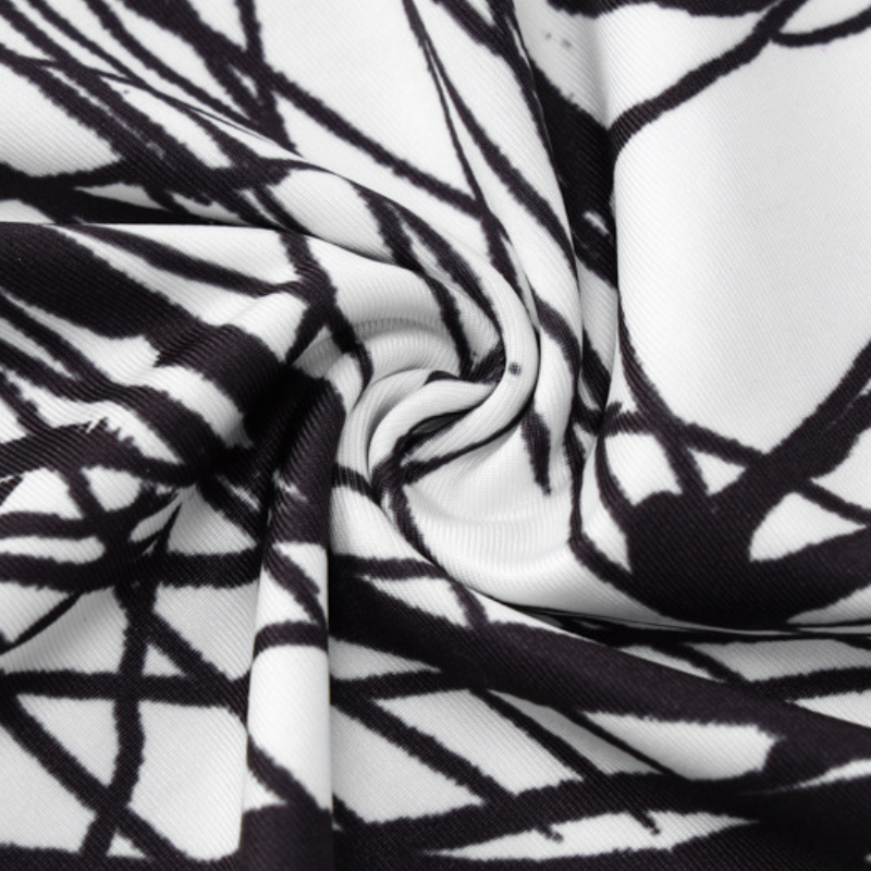 Print contrast backless tube midi dress