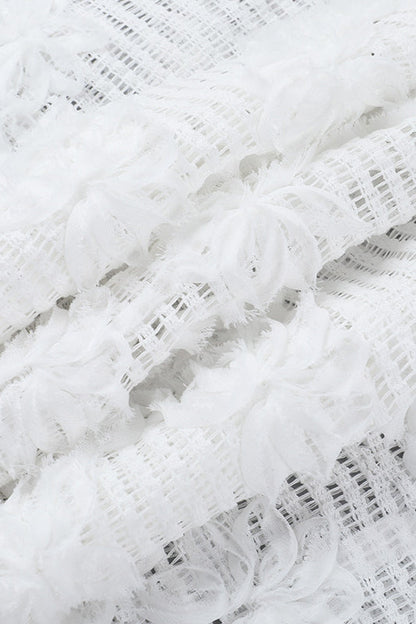 Jacquard Strapless Halter Maxi Dress