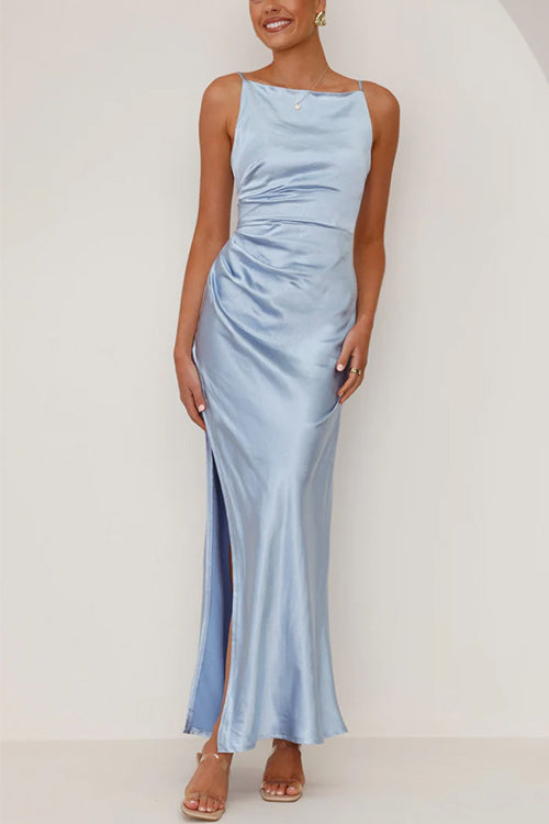 Backless Side Slit Maxi Cami Dress