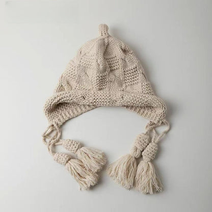 Faux Fur Pom Pom Knit Hat