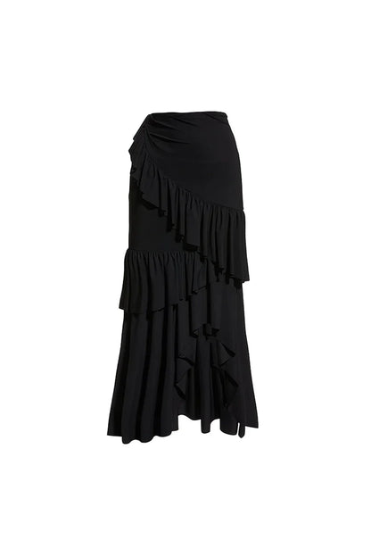 Black and White Floral Swimsuit Set