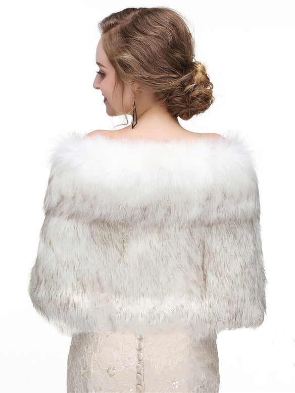 Faux Fur Wedding Wrap Bridal Shawl Winter Warm Cover Ups