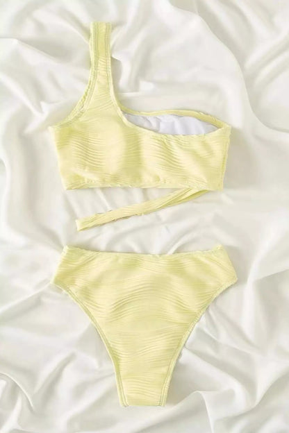 Dianna Yellow One Shoulder Bikini