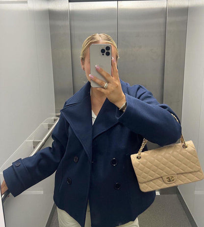 Ginalli Coat - Navy Original