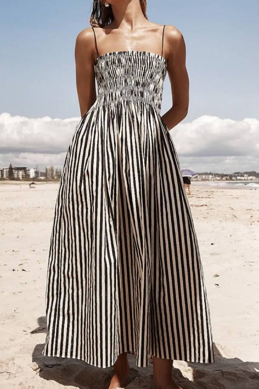 Elegant Zebra Stripe Dress