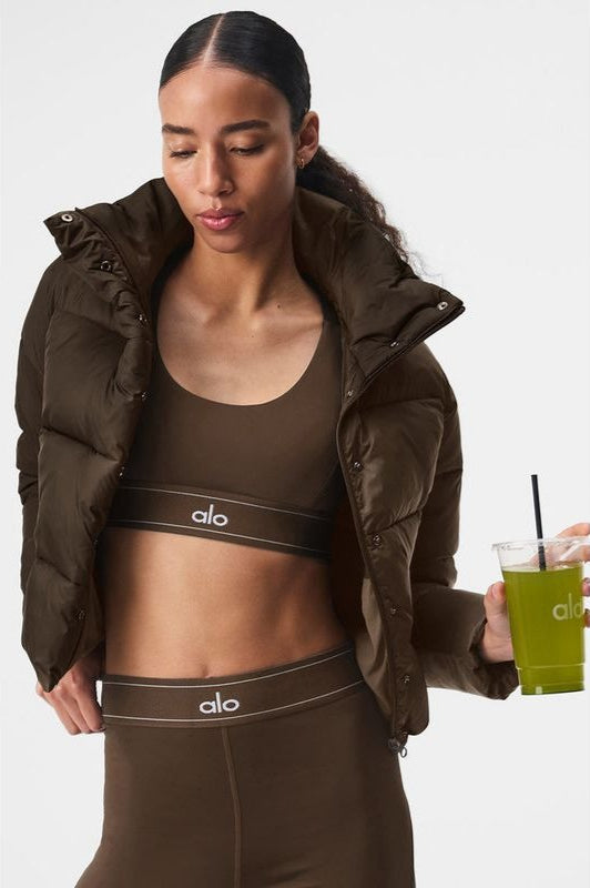 Cropped Fitted Quilted Puffer Jacket