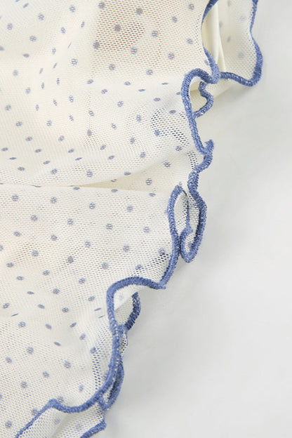 Retro Polka Dot Tie Mini Skirt