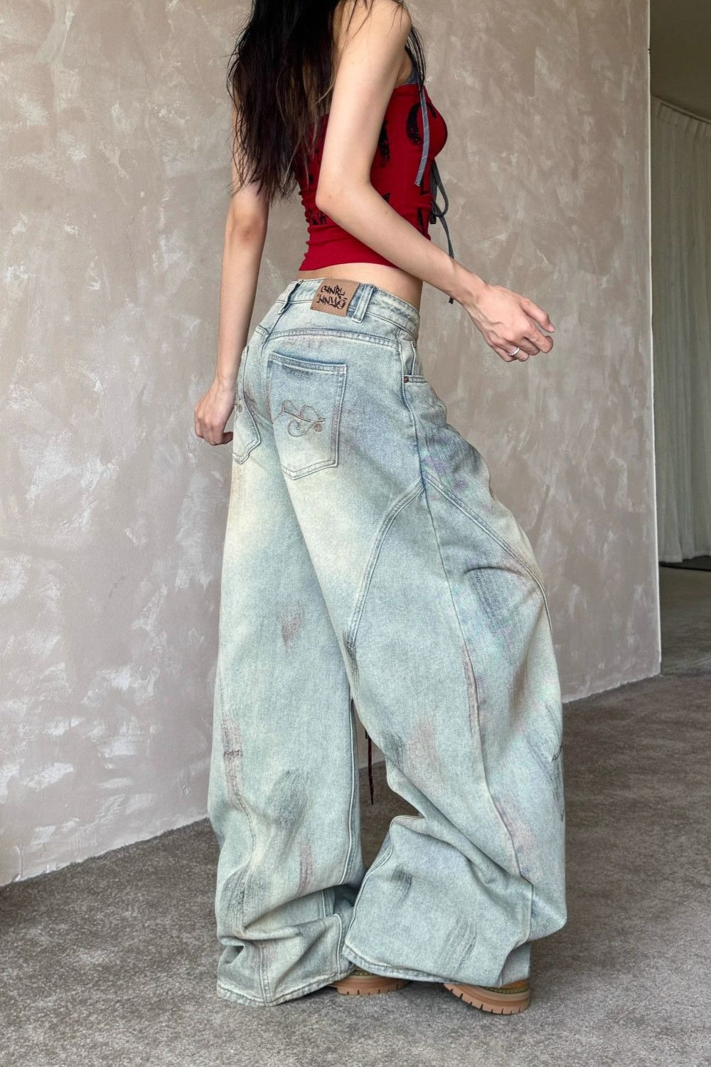 Y2K Light Blue Baggy Denim Jeans