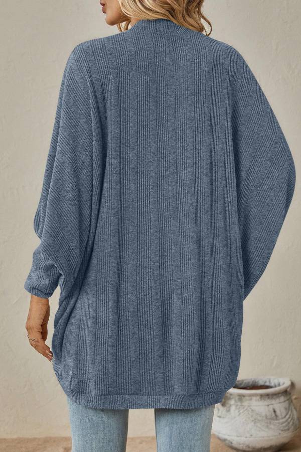 Fashion Bat Sleeve Cardigan Loose Knitted Jacket