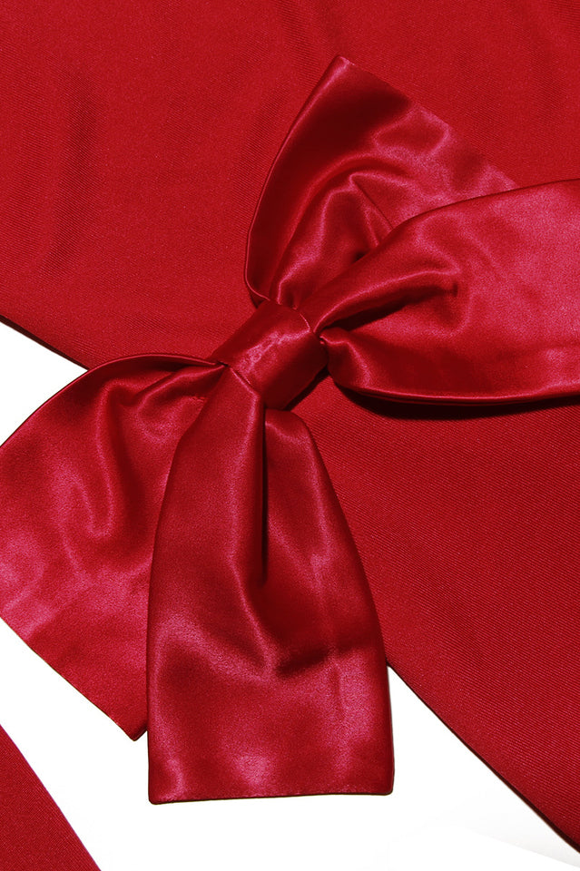 Lavele Red Bow Maxi Dress