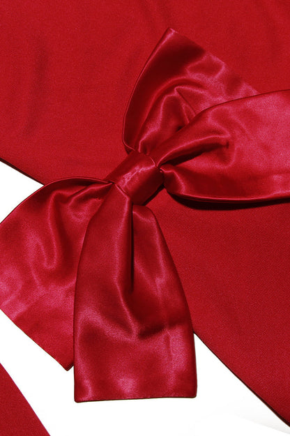 Lavele Red Bow Maxi Dress