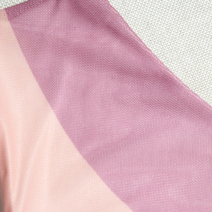 Irregular one shoulder mesh gradient maxi skirt set