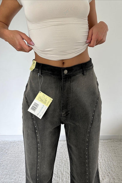 Vintage Patchwork Straight-Leg Jeans