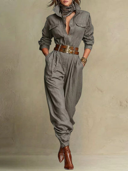 Megan | Linen-Cotton Jumpsuit
