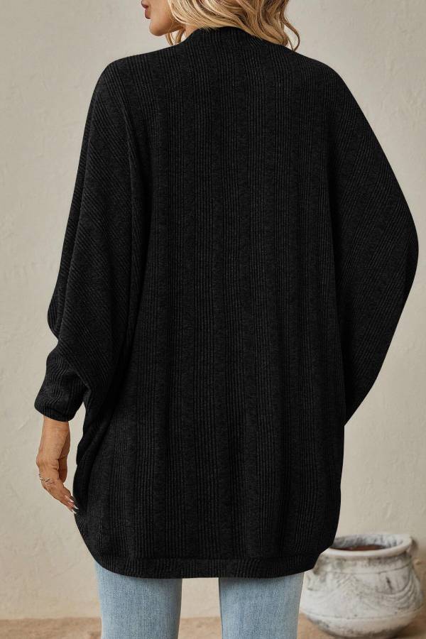 Fashion Bat Sleeve Cardigan Loose Knitted Jacket