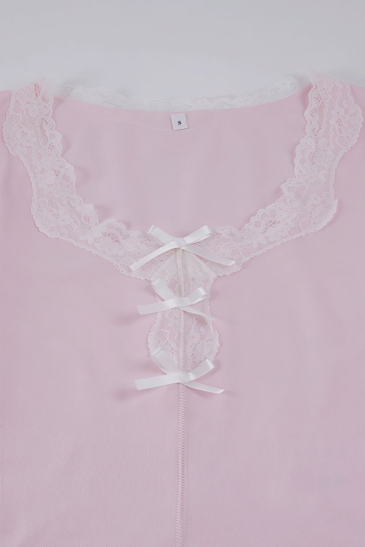 French Romantic Lace Bow Long Sleeve Culottes Set
