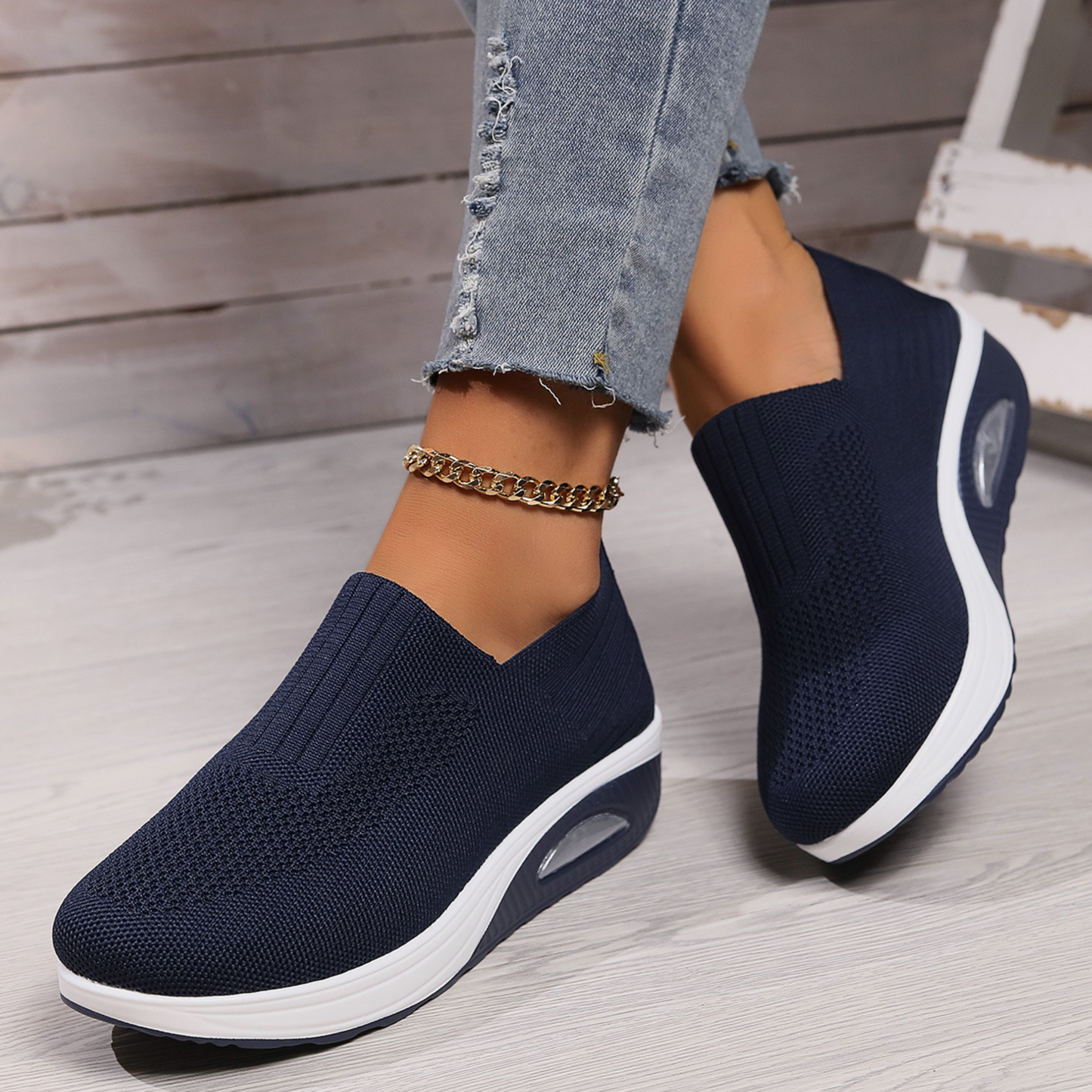 Women's Orthopedic Slip-On Trainers – Comfortable Support Sneakers