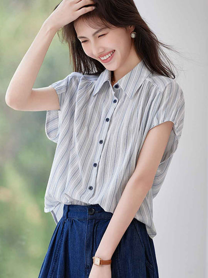 Rachel Casual Contrasted Striped Shirt