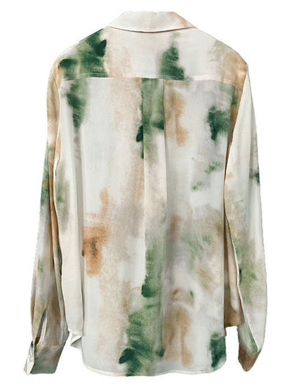 Andrea Classic Lapel Gradient Printed Shirt