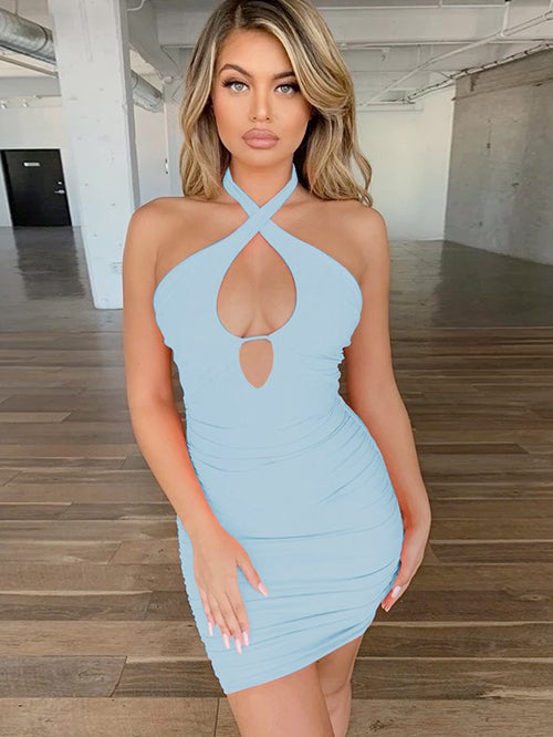 Women's Halter Mini Dress
