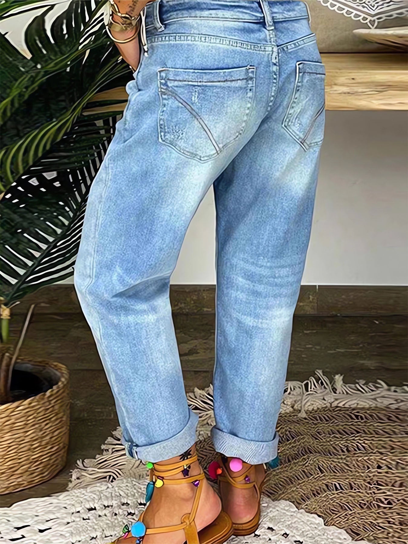 Ripped Street Style Jeans