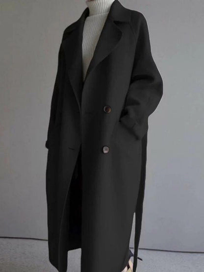Mid-length Woolen Cloth Double-breasted Woolen Cloth Coats
