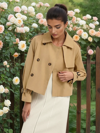 Casual & Chic Breasted Lapel Trench Coat