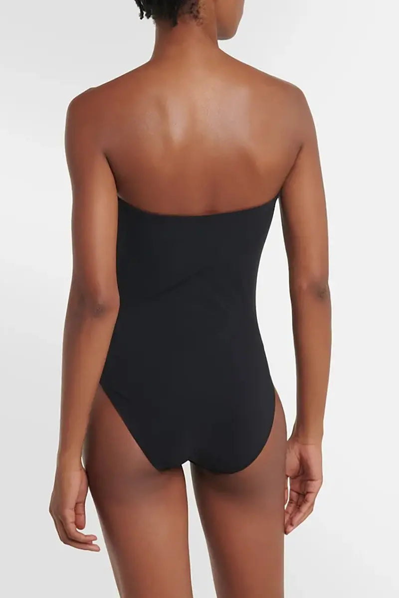 Colorblock One Piece Swimsuit Set