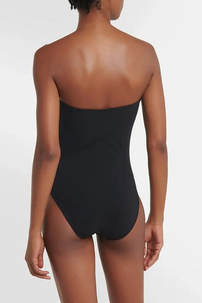 Colorblock One Piece Swimsuit Set